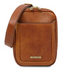 Front View Of The Natural Crossbody Bag Mens