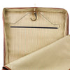 Internal Coat Hanger View Of Bag 3 Of The Deluxe Brown Leather Travel Bag Set