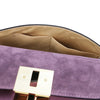 Internal Pocket View Of The Lilac Designer Handbag