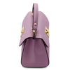 Side View Of The Lilac Designer Handbag