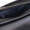 Internal Pocket View Of The Black Designer Shoulder Bag