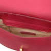 Internal Zip Pocket View Of The Pink Designer Shoulder Bag