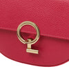 Twist Lock Closure View Of The Pink Designer Shoulder Bag