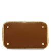 Underneath View Of The Cognac Designer Bucket Bag