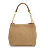 Rear View Of The Cognac Designer Bucket Bag