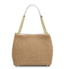 Rear View Of The White Designer Bucket Bag