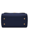 Underneath View Of The Dark Blue Designer Handbag
