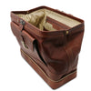 Open Compartment View Of The Brown Dr Bag