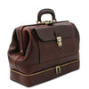 Angled View Of The Dark Brown Dr Bag
