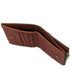 Currency Slide Compartment View Of The Brown Exclusive Leather Wallet