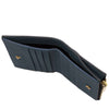 Currency Slide Compartment View Of The Dark Blue Exclusive Leather Wallet