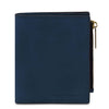 Front View Of The Dark Blue Exclusive Leather Wallet
