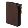 Angled View Of The Dark Brown Exclusive Leather Wallet