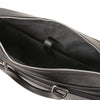 Internal Pocket View Of The Black Executive Leather Bag