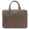 Rear View Of The Dark Taupe Executive Leather Bag