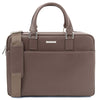 Front View Of The Dark Taupe Executive Leather Bag