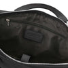 Internal Zip Pocket View Of The Black Executive Leather Briefcase