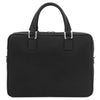 Rear View Of The Black Executive Leather Briefcase