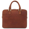 Rear View Of The Brown Executive Leather Briefcase