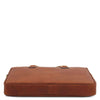 Underneath View Of The Brown Executive Leather Briefcase