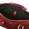 Internal Pocket View Of The Red Executive Leather Briefcase