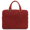 Rear View Of The Red Executive Leather Briefcase