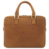 Rear View Of The Natural Executive Leather Briefcase