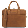 Front View Of The Natural Executive Leather Briefcase