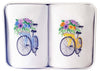 Front View Of The Floral Bikes Blue And Yellow