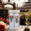 Ladies Handkerchief Floral Embroidery in a decorative box at the Melbourne Cup event with floral designs.