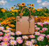  Fortuna Vertical Leather Handbag On A Spring Day