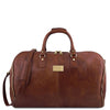 Front View Of The Brown Garment Travel Bag