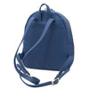 Rear View Of The Denim Genuine Leather Backpack