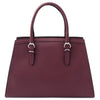 Rear View Of The Bordeaux Genuine Leather Handbag