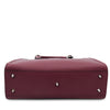 Underneath View Of The Bordeaux Genuine Leather Handbag