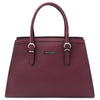 Front View Of The Bordeaux Genuine Leather Handbag