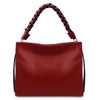 Rear View Of The Red Handbag For Women