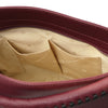 Internal Pocket View Of The Bordeaux Handbag For Ladies