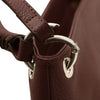 Shoulder Strap View Of The Coffee Handbag For Ladies