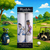 Handkerchief Cartoon Golf Design featuring two cartoon golfers in a scenic golf course setting.