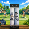 Hankie Tennis Cartoon Design featuring fun cartoon characters playing tennis in a vibrant setting.