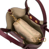 lnternal Compartment View Of The Bordeaux Italian Handbag