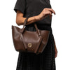 Woman Posing With The Coffee Italian Handbag