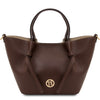 Front View Of The Coffee Italian Handbag