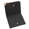 Credit Card Slot View Of The Black Exclusive Leather Wallet That Makes Up The Black Italian Leather Bag and Wallet Set