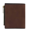 Rear View Of The Dark Brown Exclusive Leather Wallet That Makes Up The Dark Brown Italian Leather Bag and Wallet Set
