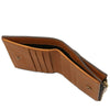Currency Slide View Of The Natural Exclusive Leather Wallet That Makes Up The Natural Italian Leather Bag and Wallet Set