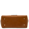 Underneath View Of The Natural Italian Leather Tote Bag