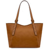 Rear View Of The Natural Italian Leather Tote Bag