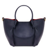 Rear View Of The Dark Blue  Italian Handbag